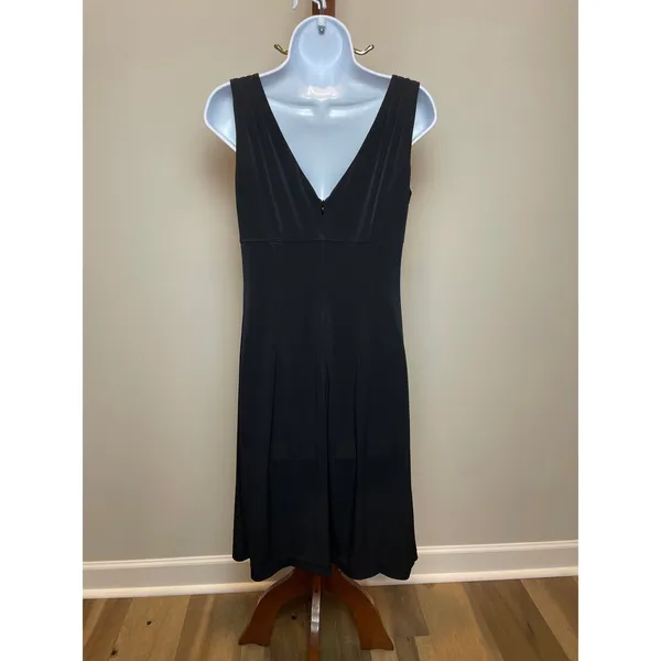 White House Black Market Womens Black Ruched Sheath Dress Size 8 - Image 5