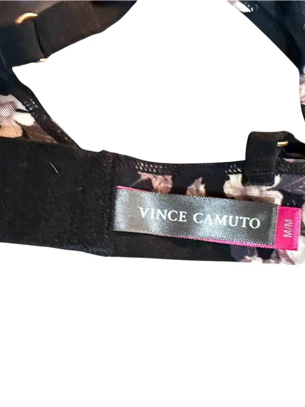 Vince Camino Black Floral Print Bralette Sz M NWOT - Image 4