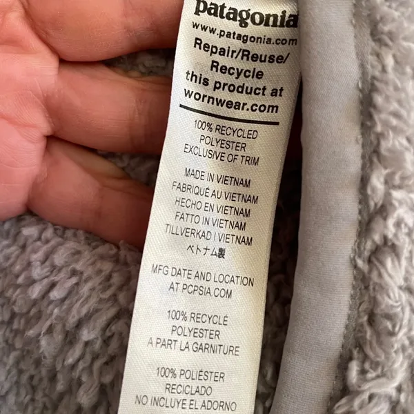 Patagonia‎ Gray Fleece Quarter Zip Pullover Sweatshirt Women's Size M - Image 5