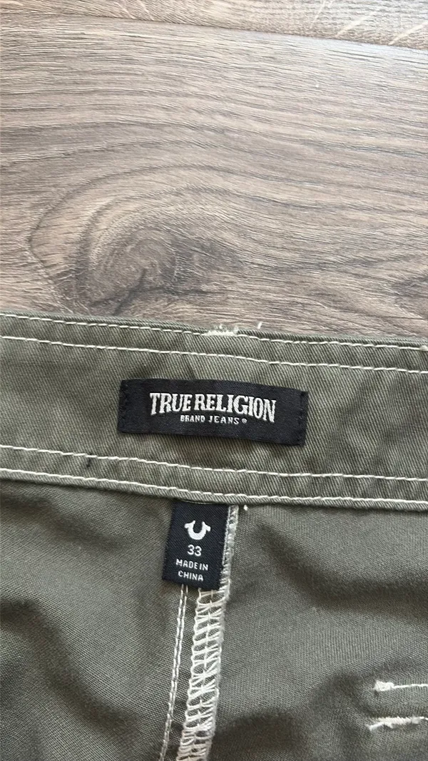 True Religion Olive Green Men’s Cargo Pants - Image 6