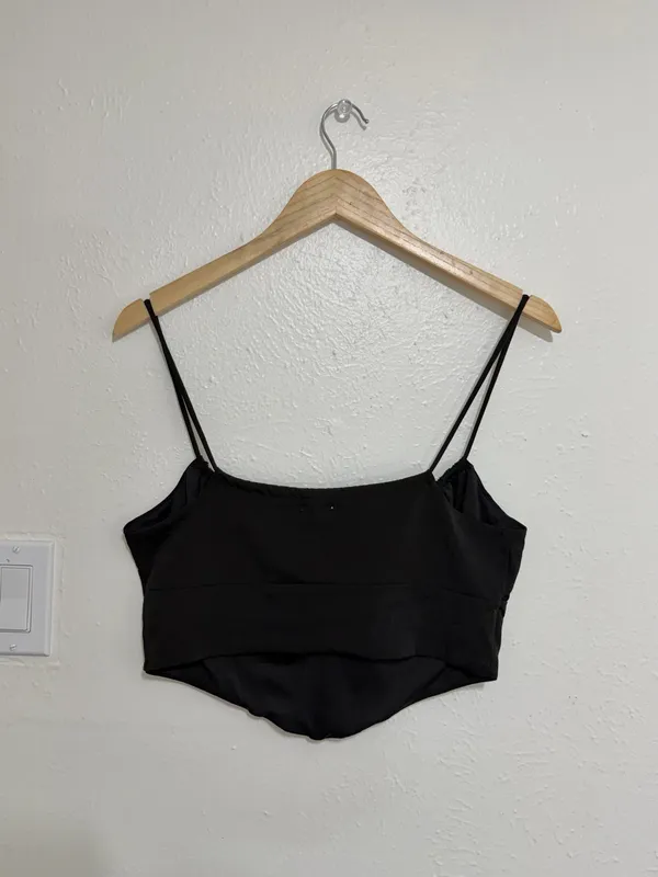 Garage Black Corset Milkmaid Cami Crop Top Women Medium - Image 3