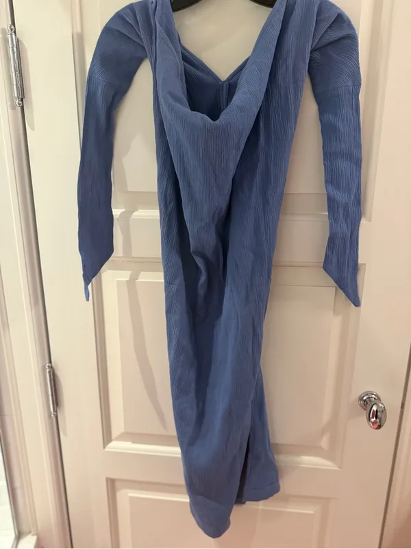 Blue Women's Swim Coverup Wrap Dress - Image 2