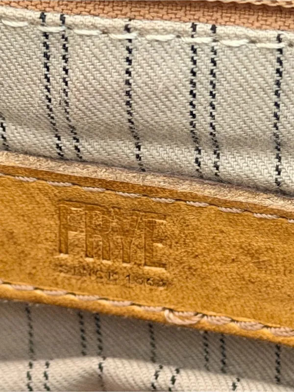 Frye leather saddle bag, crossbody bag, tan 10"x9.5" - Image 10