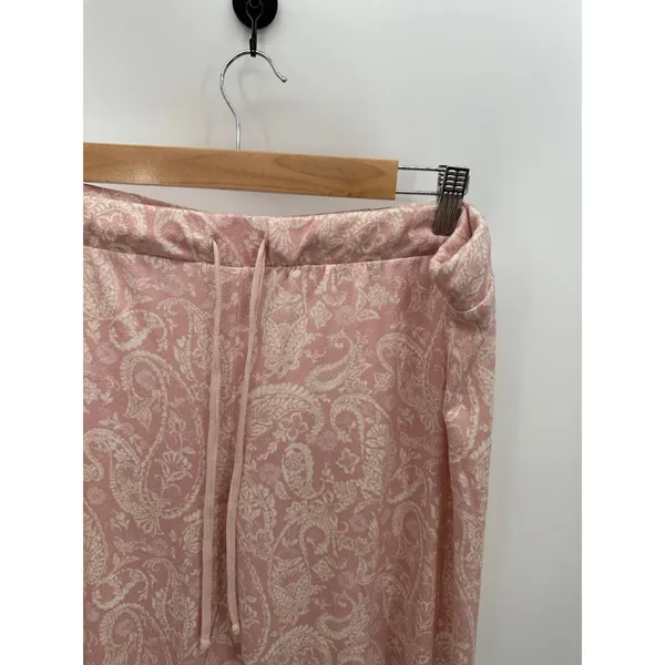 Lucky Brand Pajamas‎ Women XL Pink Cream Paisley Print Tank Top Drawstring Pants - Image 8