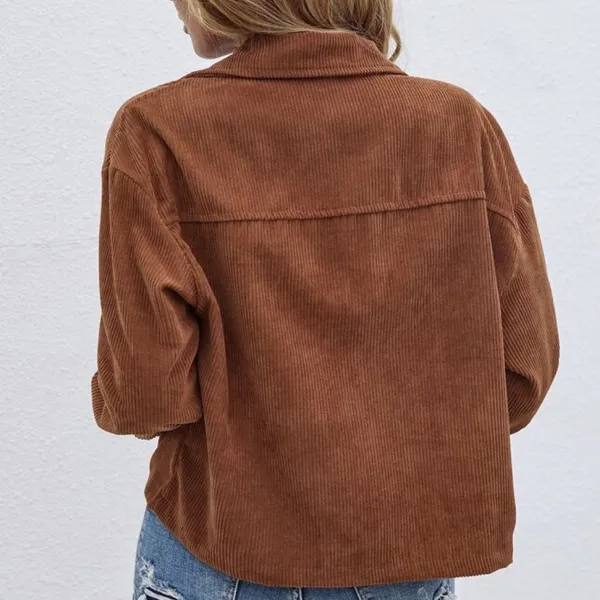 Brown Women’s Corduroy Jacket (2/XS) - Image 2