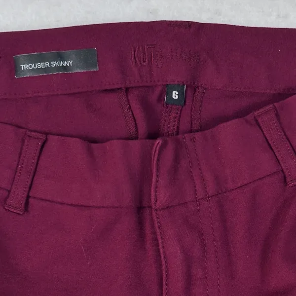 Kut from the Kloth Slim Pant Womens Sz 6‎ Burgundy Office Casual Coastal Trouser - Image 6