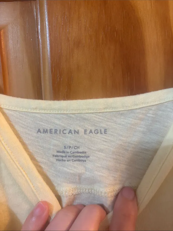 American Eagle Size Small Yellow Peplum Tank Top - Image 4