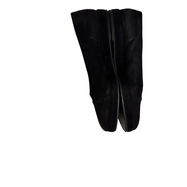 Vintage Harold's Black Suede Cap-Toe Flats Loafers‎ size 9AA Made in Italy - Image 9