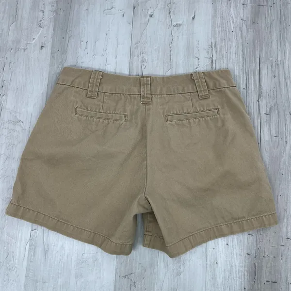 Khakis Tan Flat Front Mid Rise Chino Work School Basic Classic Plain Shorts 4 - Image 2