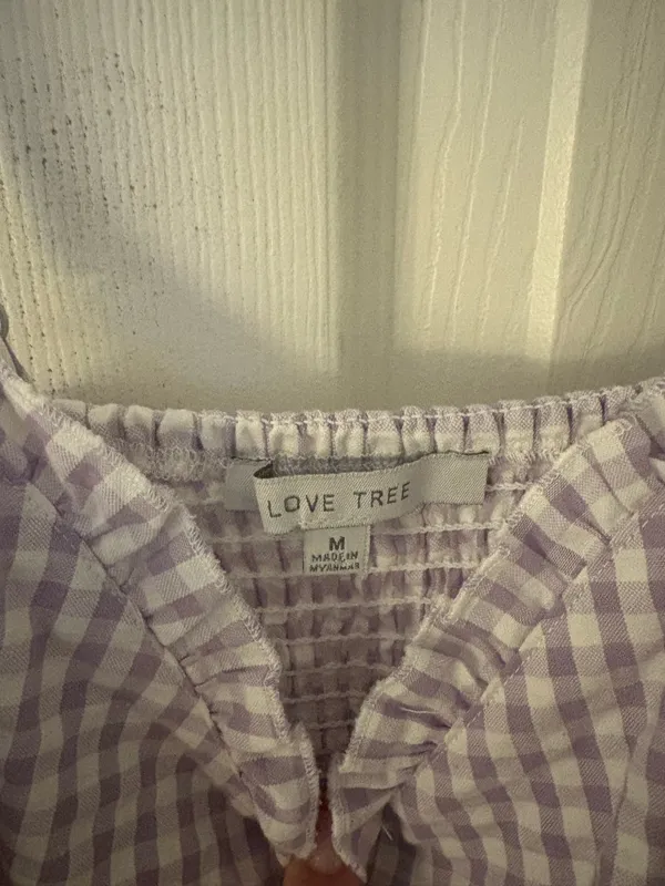 Purple and White gingham dress - Image 4