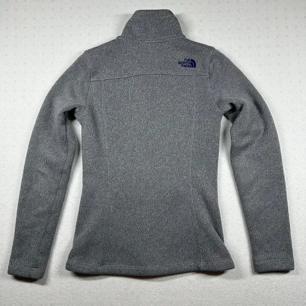 The North Face Women’s Fleece Jacket Size XS Gray Full Zip Lightweight Outdoor - Image 3