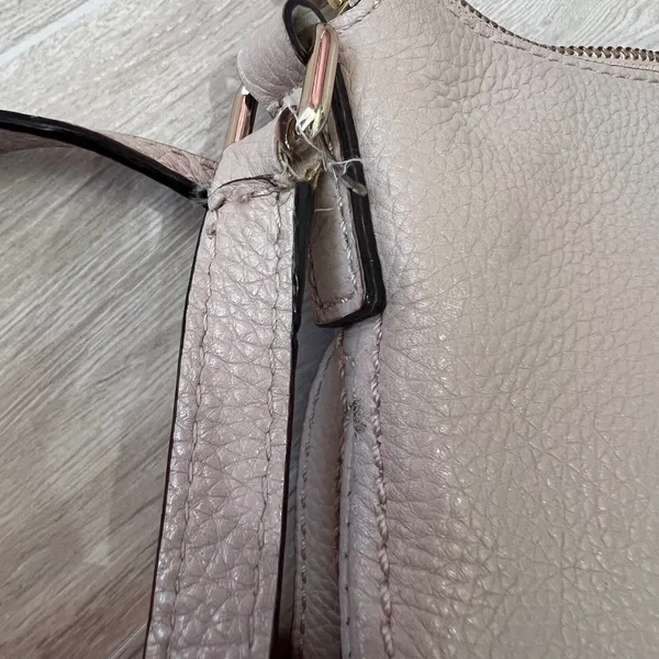 Kate Spade Crossbody Bag Leather Shoulder Bag Designer Purse Light Pink Cream - Image 14