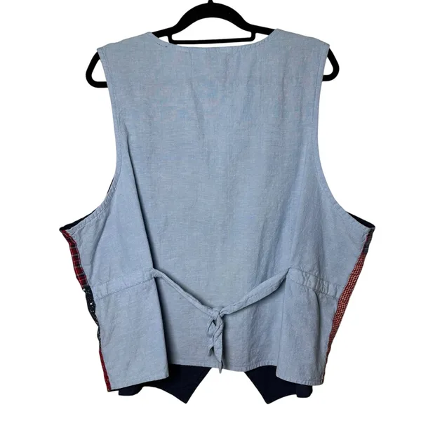 Vintage Victoria Jones Patchwork Embroidered‎ Quilted Teacher Vest Cottagecore - Image 2