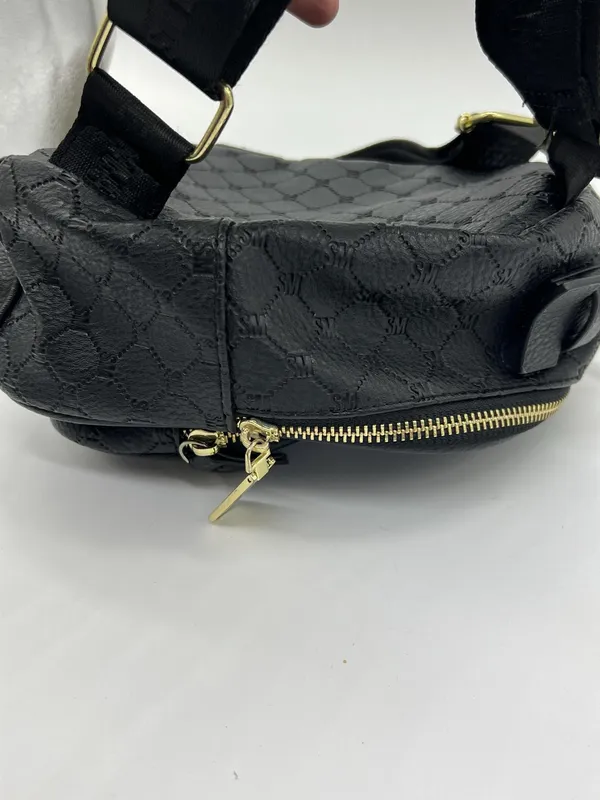 Steve Madden Backpack Womens Mini Black Logo Polyurethane Zip Adjustable Straps - Image 5