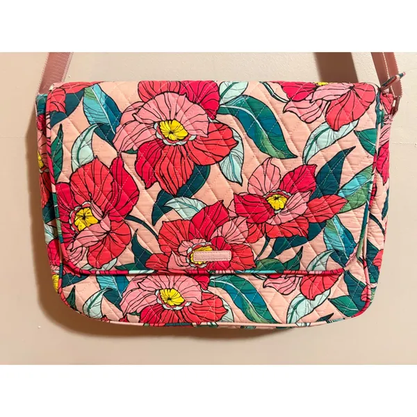 Vera Bradley Messenger Bag Womens OS Mod Floral Pink Print (retired)Excellent - Image 3