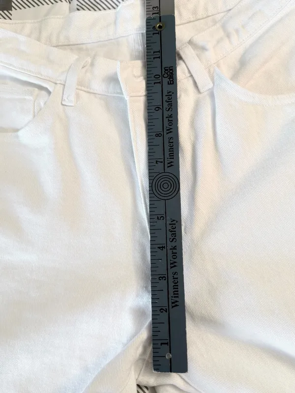 High-Waist White Denim Mom Jeans 100% cotton size 30/31 - Image 6