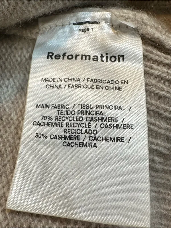 Reformation Women's Varenne Cashmere Scoop Neck Tank Top Size XS - Image 7
