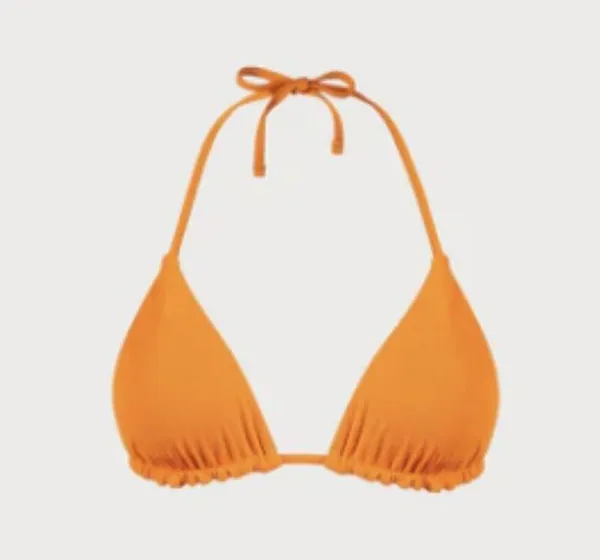 BERLOOK Orange Reversible Halter Triangle Bikini Top ONLY 70 Size XS - Image 9