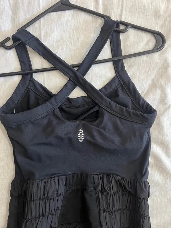 Free People Movement Athletic Romper Runsie Skort Black Sz Medium Black - Image 3