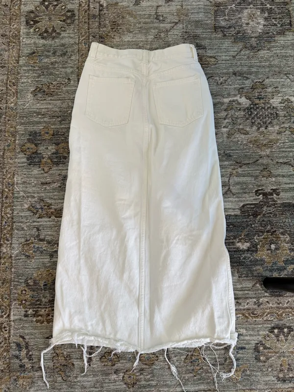 Madewell Denim Skirt White Midi - Image 3