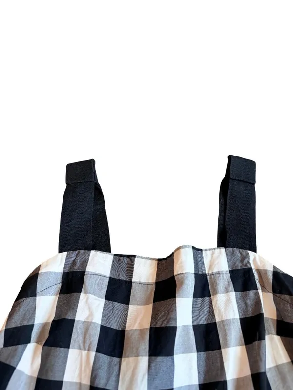 Broome Street x Kate Spade Black White Check Tank Top Shirt Blouse Size 2 Womens - Image 2