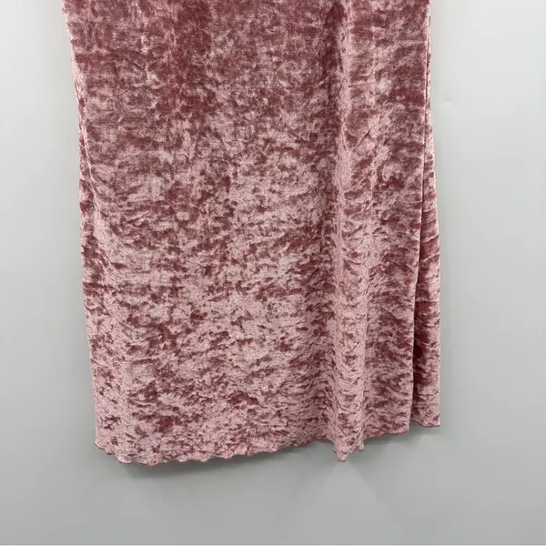 Vintage Gold Label Victoria's Secret Pink Velvet Short Sleeve Mini‎ Dress Sz M - Image 3
