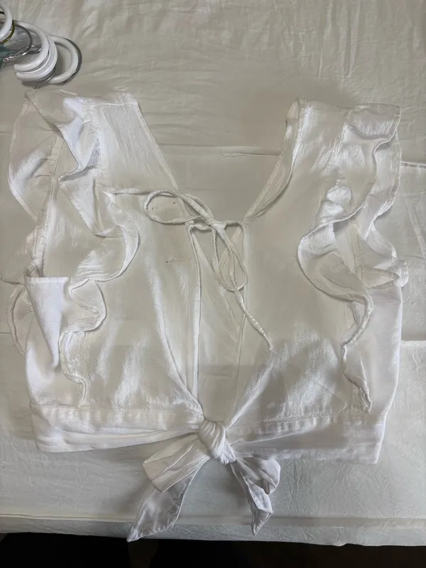 White Crop Top - Image 2