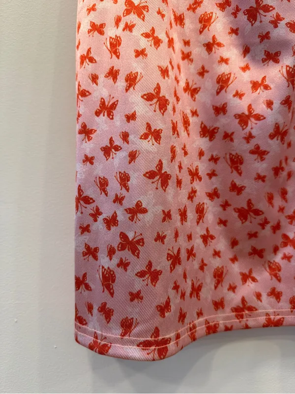 Urban Outfitters Light Pink and Orange Butterfly Print Mini Dress - Image 8