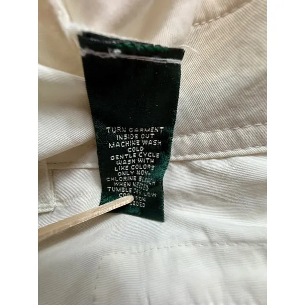 Lauren Active Ralph‎ Lauren White Nylon Cargo Pants Wide Leg Utility Womens 8 - Image 8