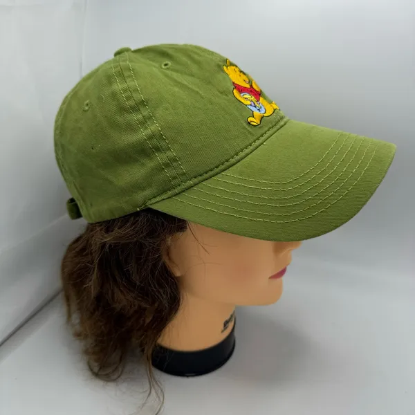 Disney Winnie the Pooh Honeypot Baseball Hat in Olive Green Adjustable Cap - Image 2