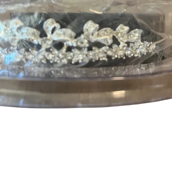 Davids Bridal Silver Crystal Metal Ribbon Tiara Crown 627SILVER - Image 5