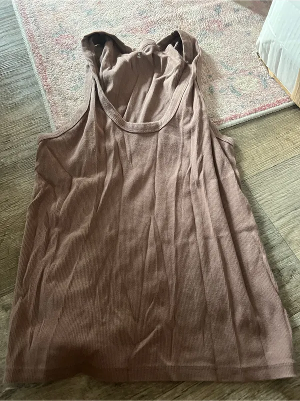 Abercrombie essentials Brown Women's Ribbed Tank Top - Image 6