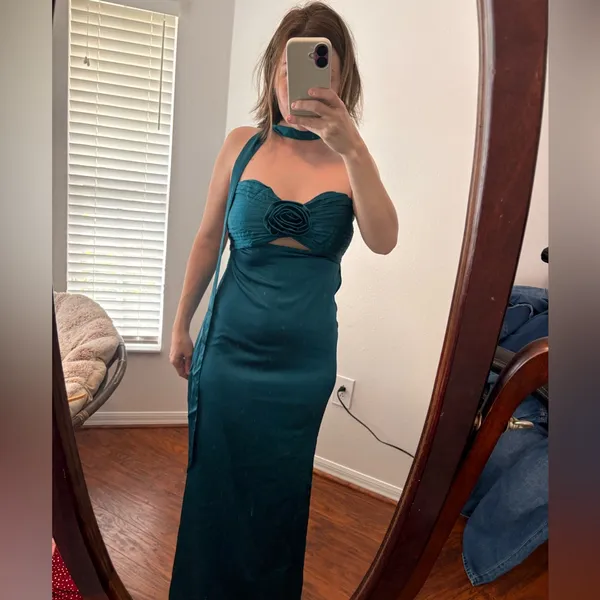 Hello Molly Trend lover Satin Strapless Dress - Image 6