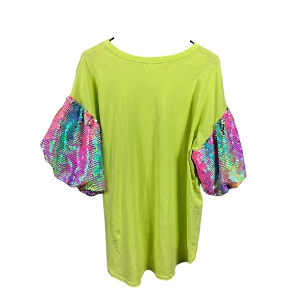 Fantastic Fawn Women's Lime Green & Colorful Sleeves - Image 2
