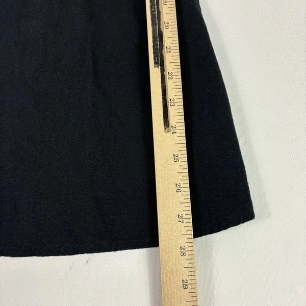 Abercrombie & Fitch Sundress Womens XS Petite Black Puff Sleeve Smocked‎ Linen - Image 5