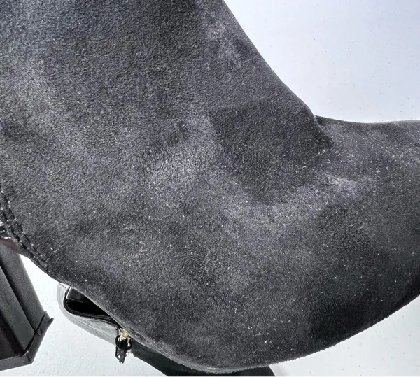 Mossimo Black Faux Leather and Suede Ankle Booties - Image 13