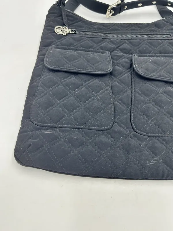 Vera Bradley Black Microfiber Hipster Large Adjustable Strap Crossbody Bag - Image 5