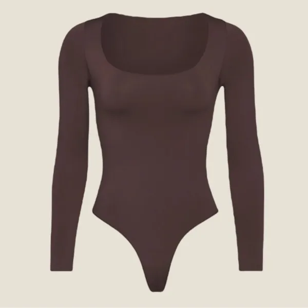 SKIMS l Essentials Long Sleevw Scoopneck Bodysuit - Image 2