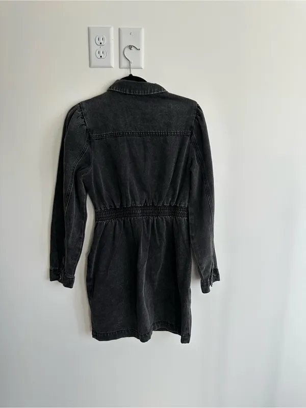 Gilli Acid Wash Denim Mini Dress Size Small - Image 7