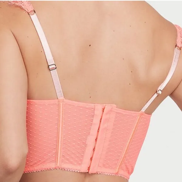 VICTORIA’S SECRET Dream Angels Lace Cap Sleeve Corset Top Neon Nectar Size M DD - Image 9