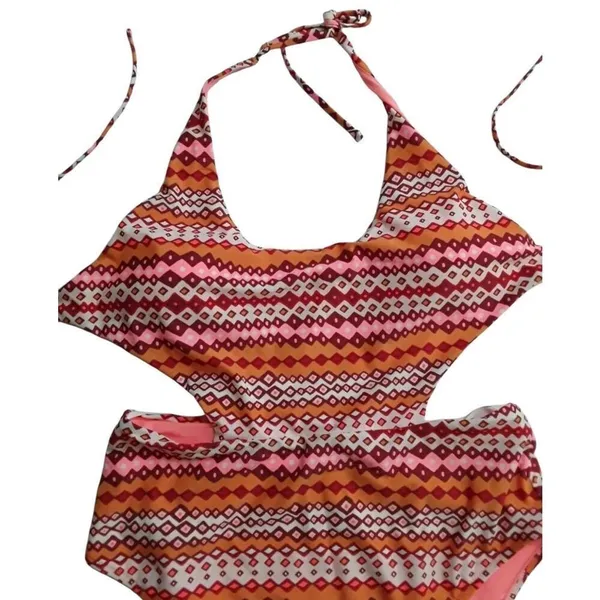 Aerie Monokini High Waisted Wrap One Piece Swimsuit Large - Image 2