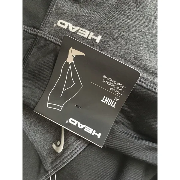 HEAD Tight Fit Grey/Black Athlesiure Leggings Women Size M - Image 6