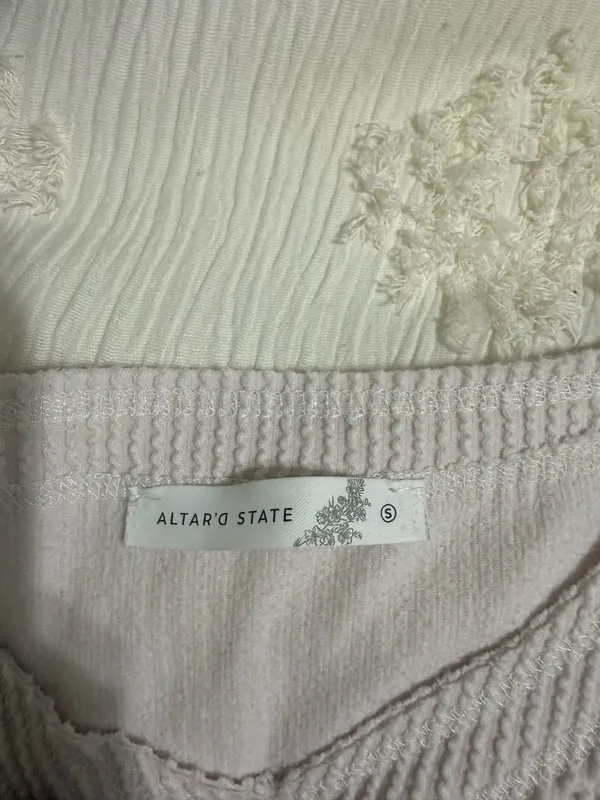 Altar'd State white top with cut out detail Size S #festival - Image 2
