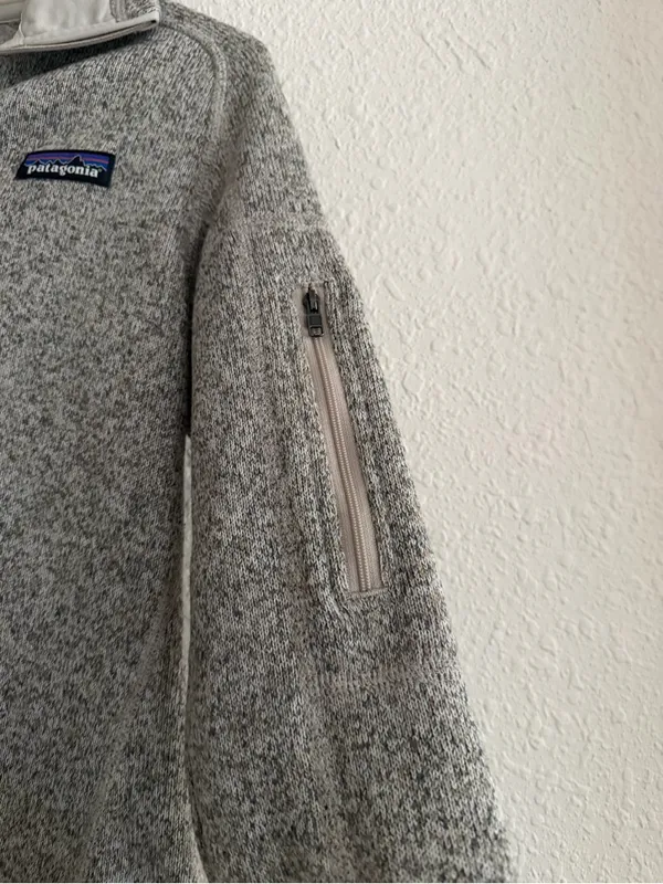Patagonia Light Gray Half-Zip Fleece Pullover - Image 4