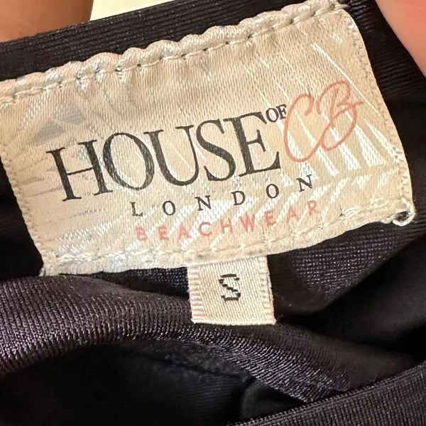 House of CB London Black Ladderback One‎ Piece Swim Zipper Size S - Image 8