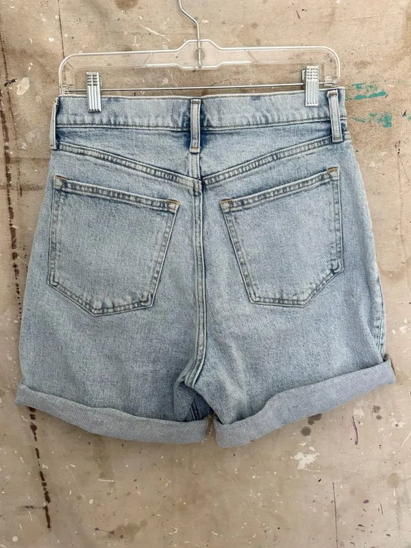 Abercrombie and Fitch the Pleated Ultra High Rise Jean Shorts - Image 4