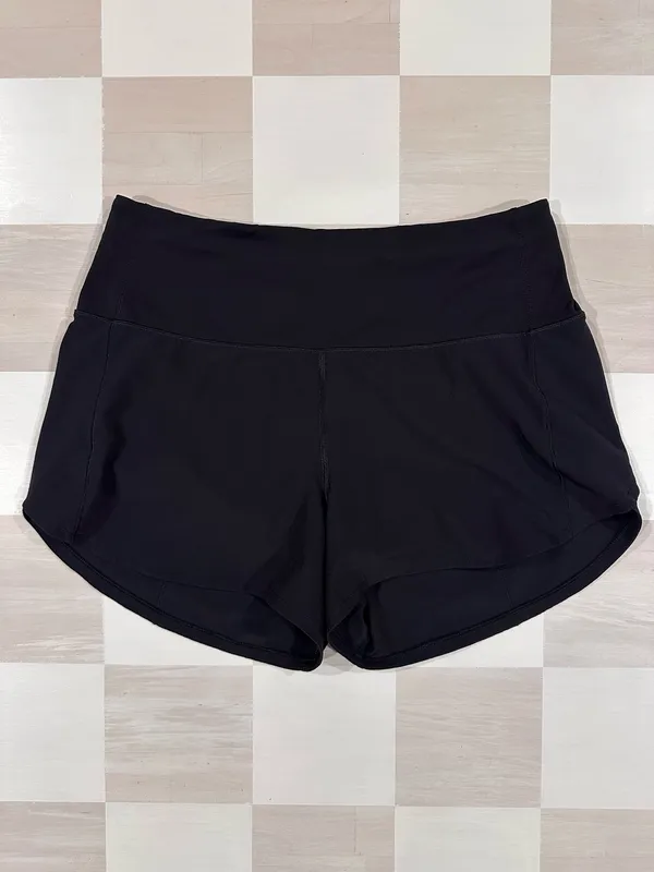 lululemon speed up high rise short 4” long black 6 W7BJ8T - Image 5
