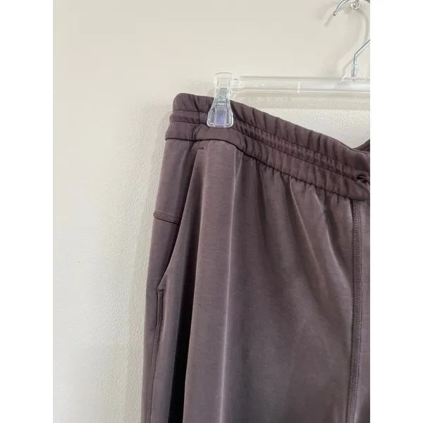 Lululemon‎ Softstreme High Rise Pant 14 Brown Wide Leg Lounge Athleisure - Image 4