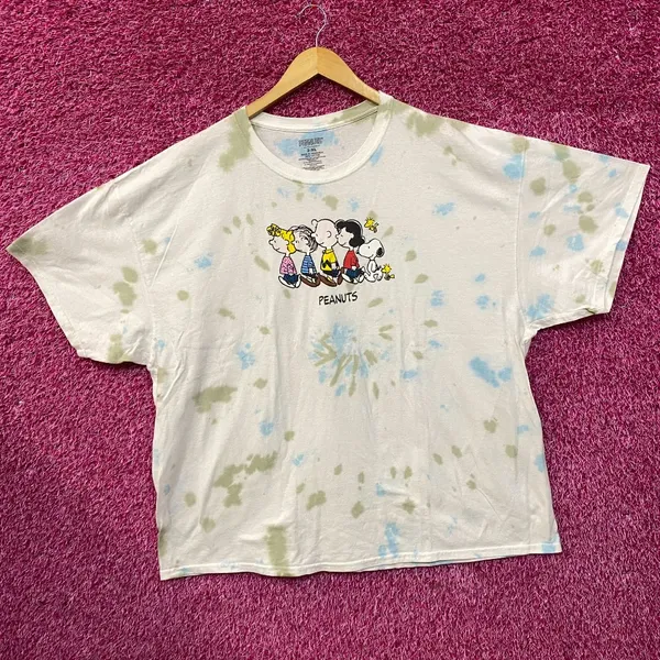 Peanuts Snoopy and the Gang Tie Dye T-Shirt 2XL - Image 3
