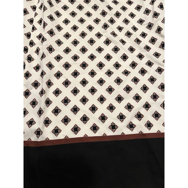 H&M‎ Womens Wide Leg Geometric Print Trousers Cream Black Size M New With Tags - Image 2